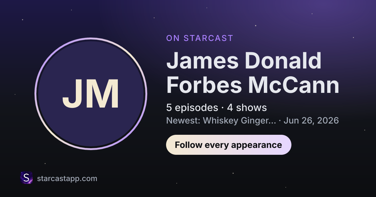 The preview card for James Donald Forbes McCann