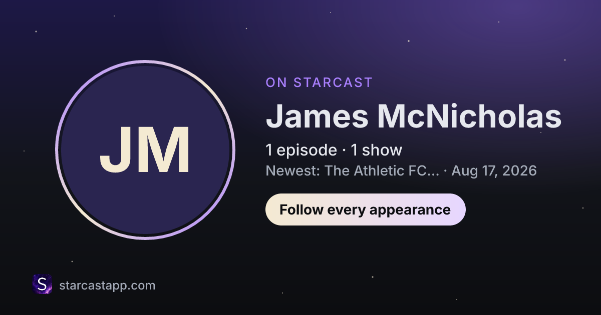 The preview card for James McNicholas