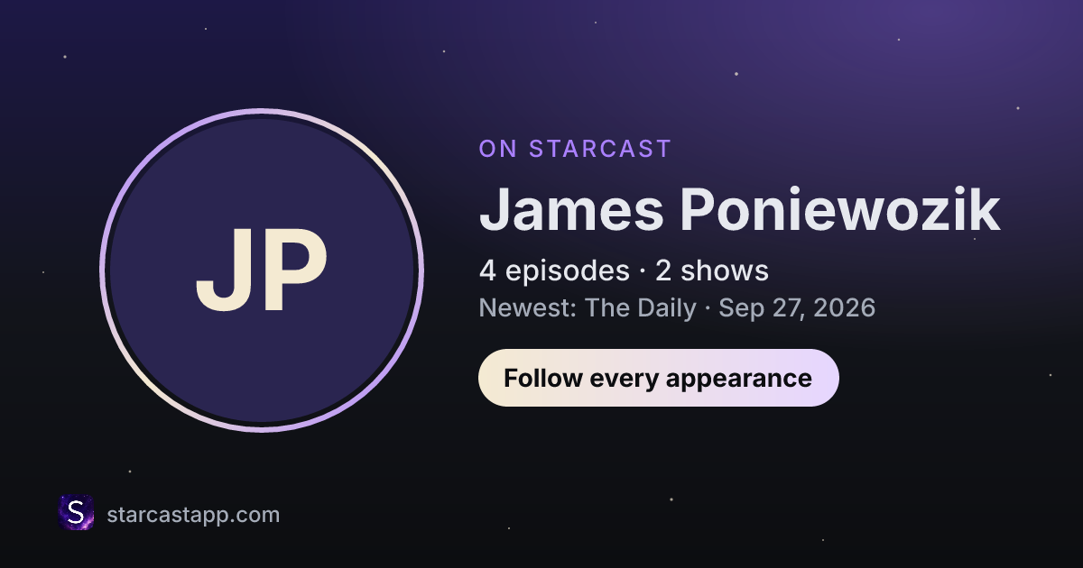 The preview card for James Poniewozik