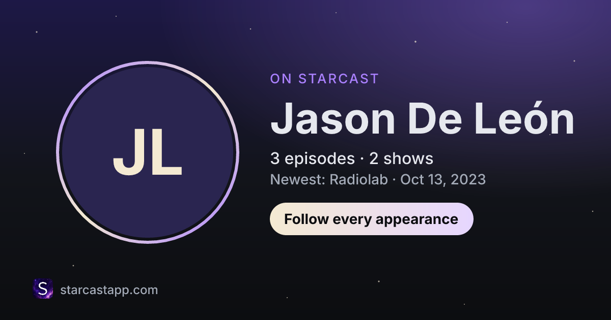The preview card for Jason De León