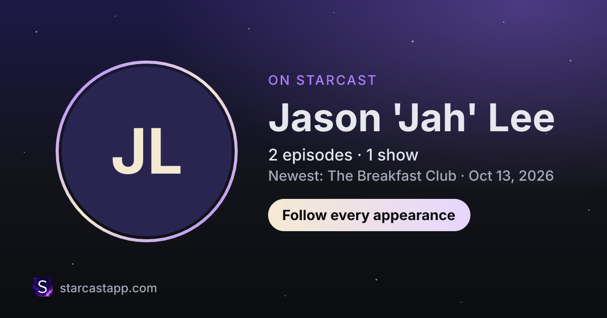 The preview card for Jason 'Jah' Lee