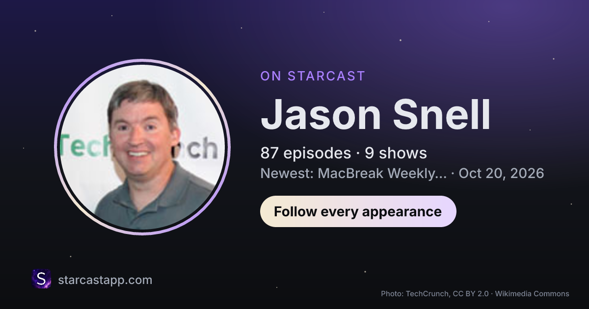 The preview card for Jason Snell