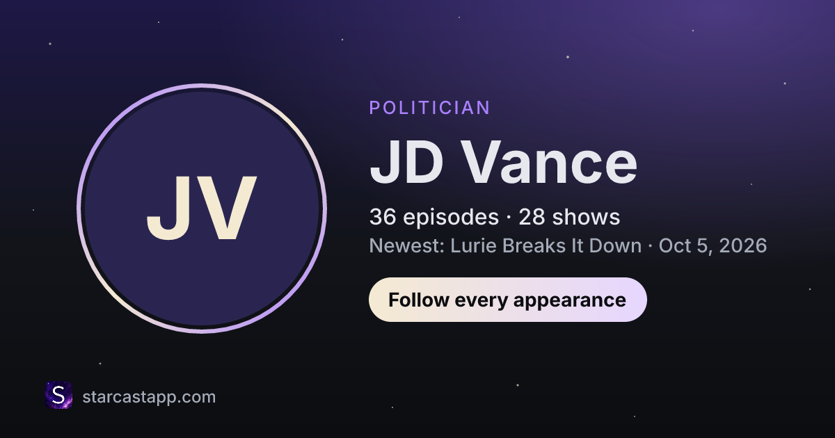 The preview card for JD Vance