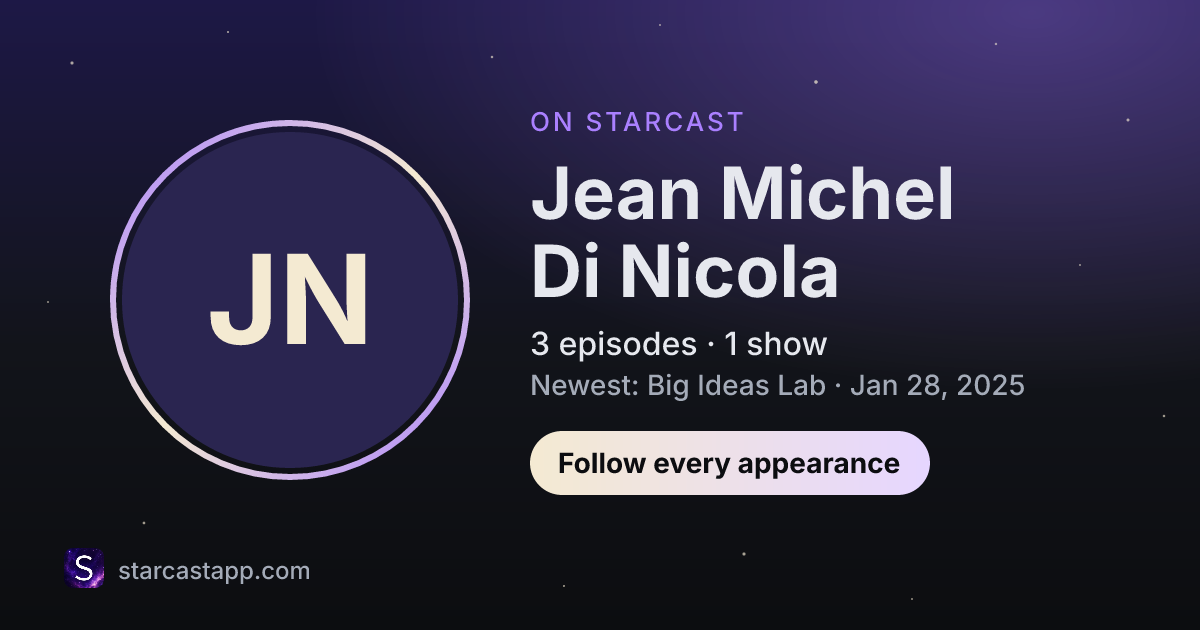 The preview card for Jean Michel Di Nicola