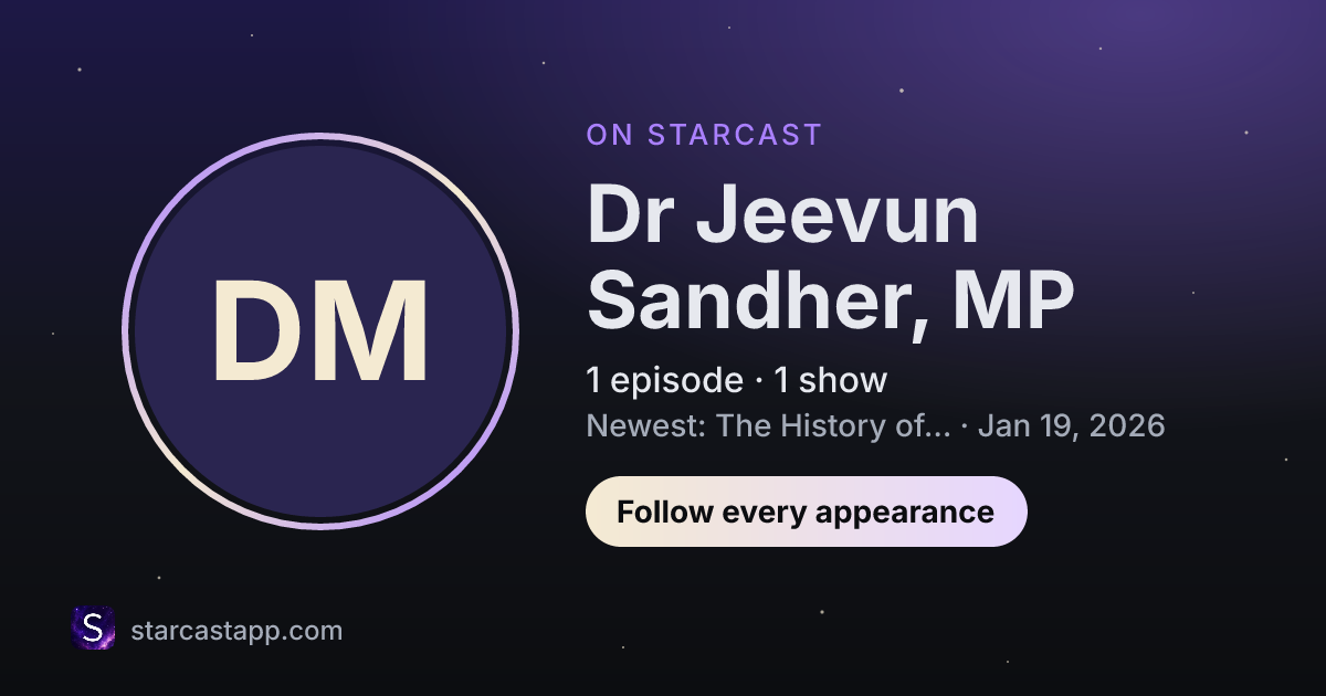 The preview card for Dr Jeevun Sandher, MP