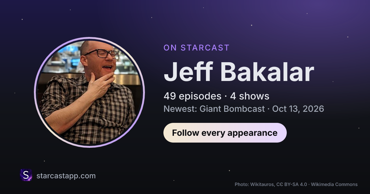 The preview card for Jeff Bakalar