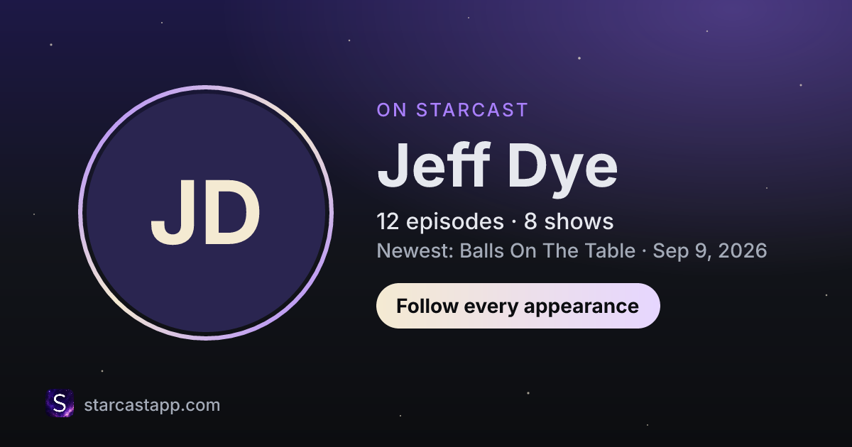 The preview card for Jeff Dye