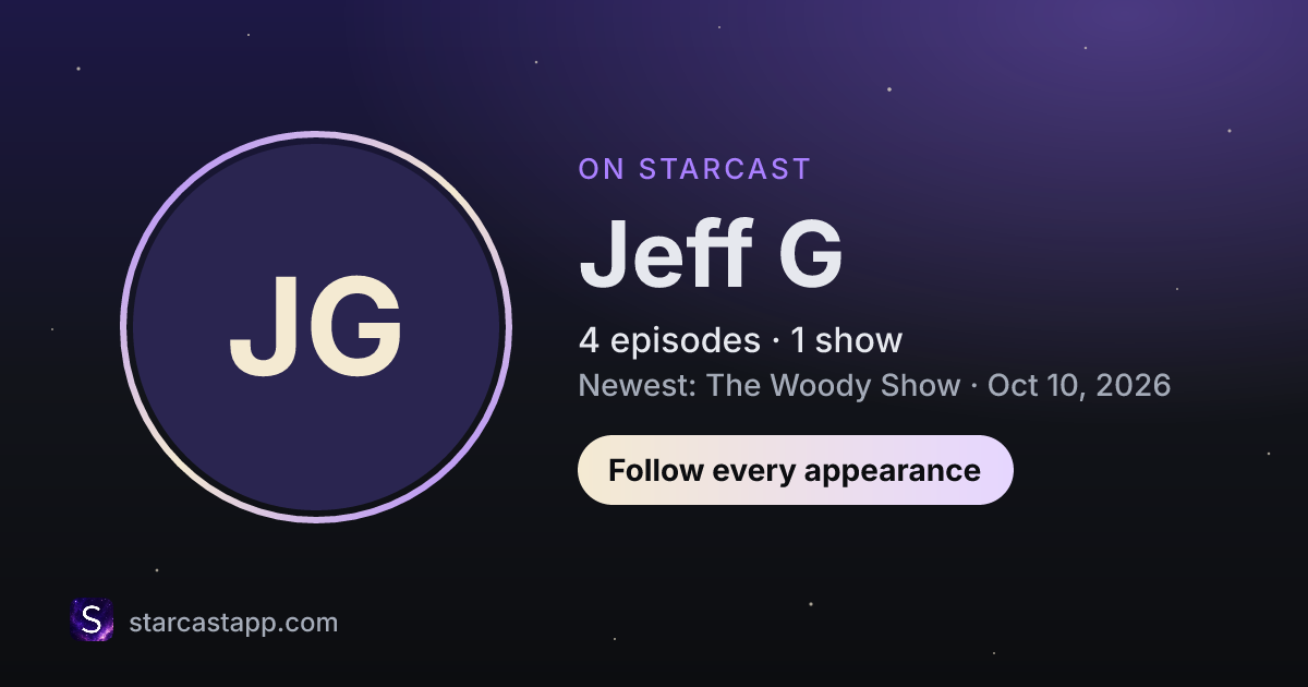 The preview card for Jeff G