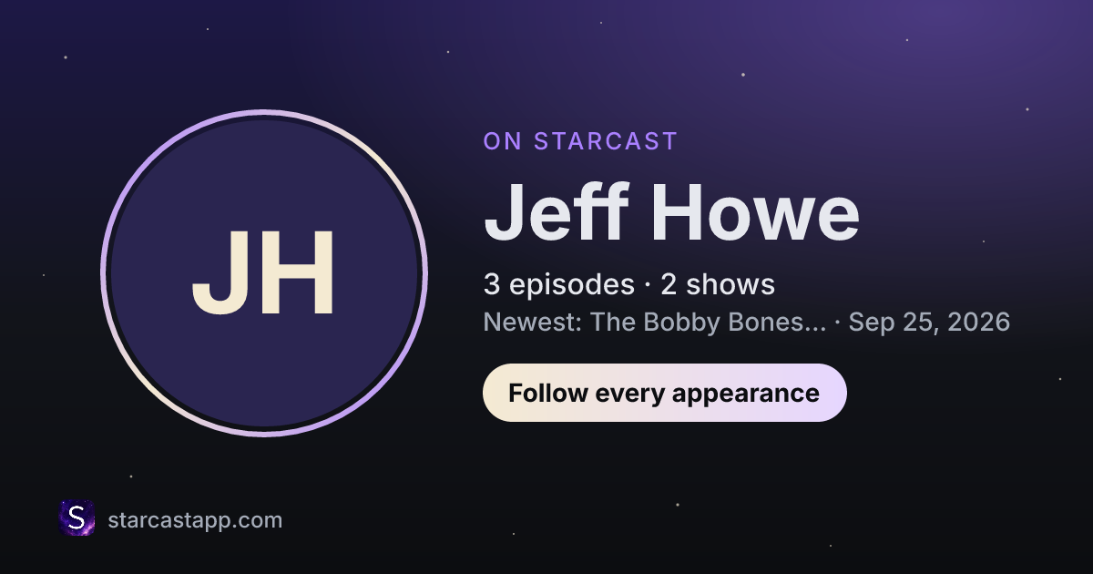 The preview card for Jeff Howe