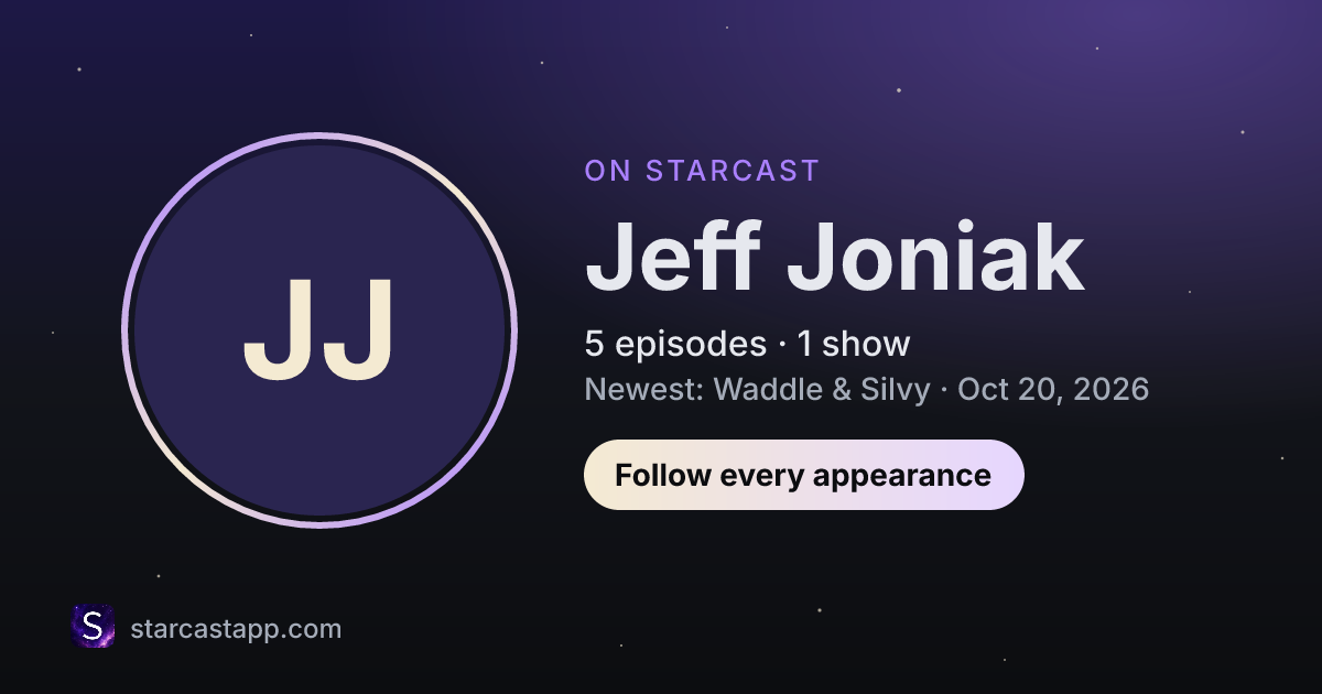 The preview card for Jeff Joniak