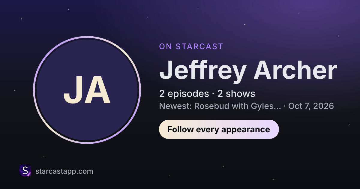 The preview card for Jeffrey Archer