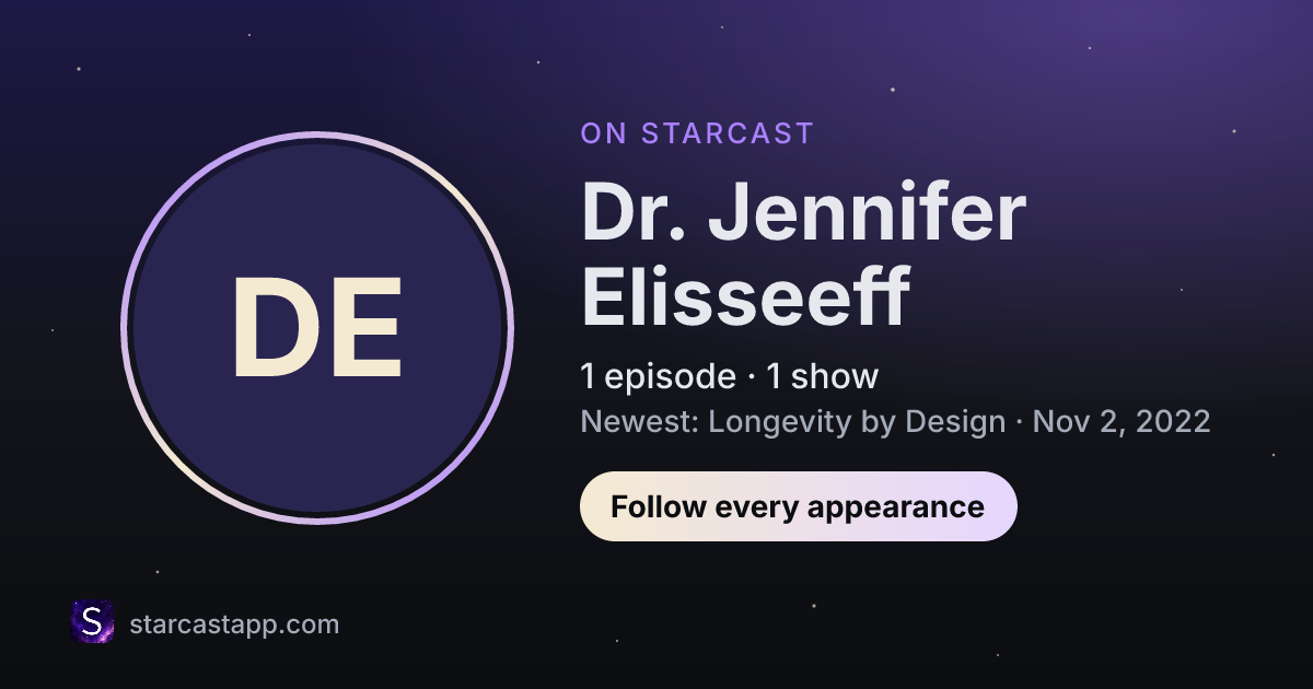 The preview card for Dr. Jennifer Elisseeff