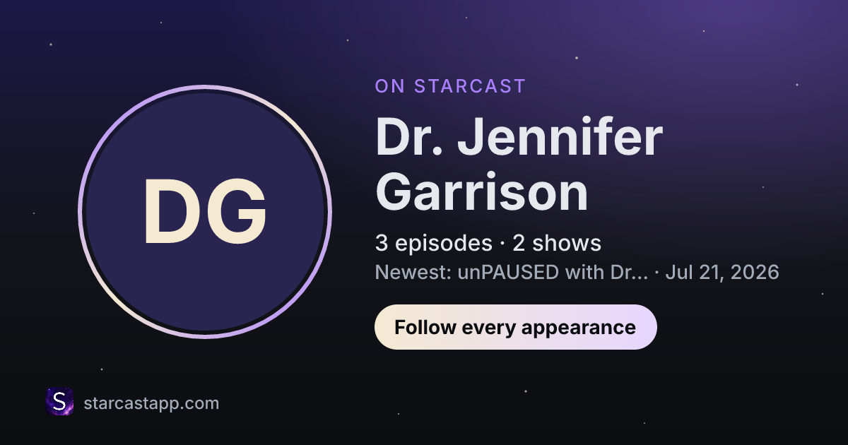 The preview card for Dr. Jennifer Garrison
