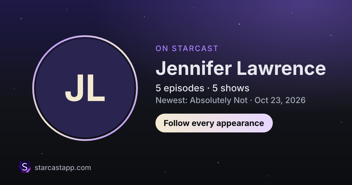 The preview card for Jennifer Lawrence