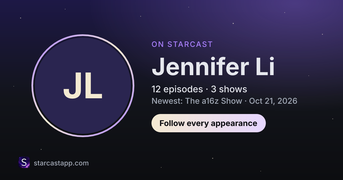 The preview card for Jennifer Li