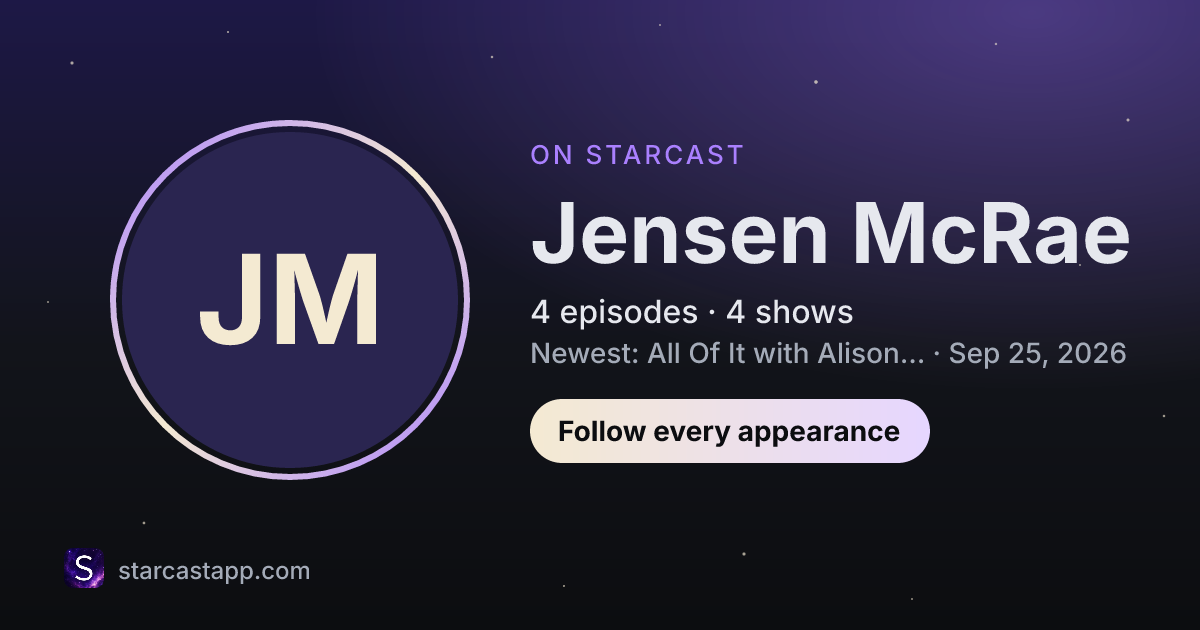 The preview card for Jensen McRae