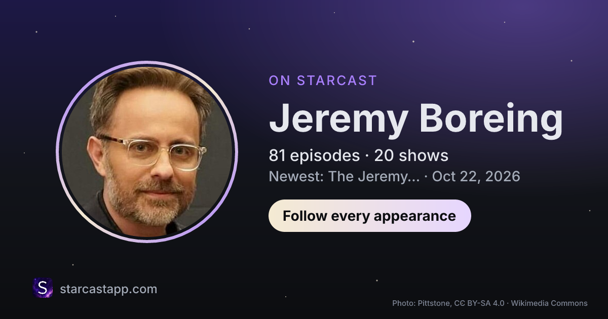 The preview card for Jeremy Boreing