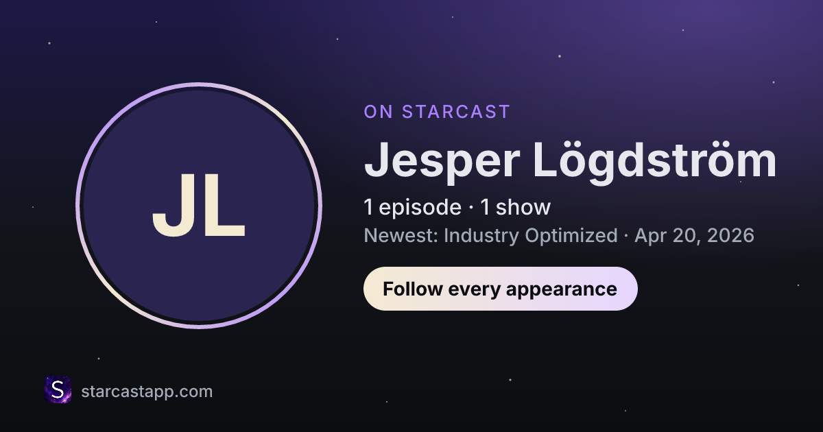 The preview card for Jesper Lögdström