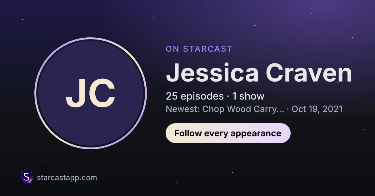 The preview card for Jessica Craven
