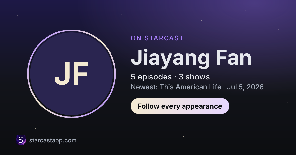 The preview card for Jiayang Fan