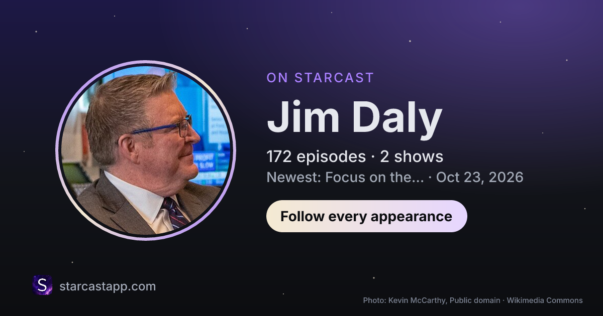 The preview card for Jim Daly