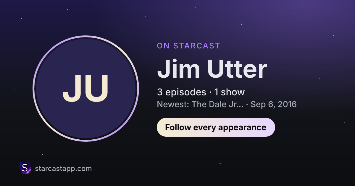 The preview card for Jim Utter