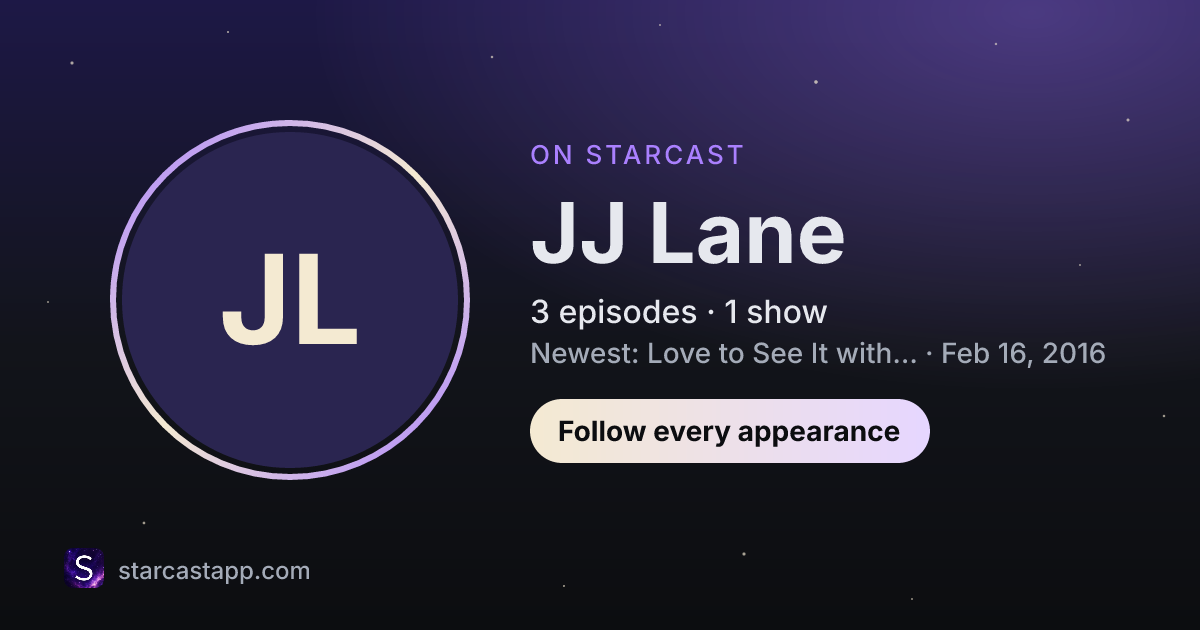 The preview card for JJ Lane