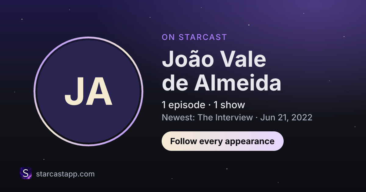 The preview card for João Vale de Almeida