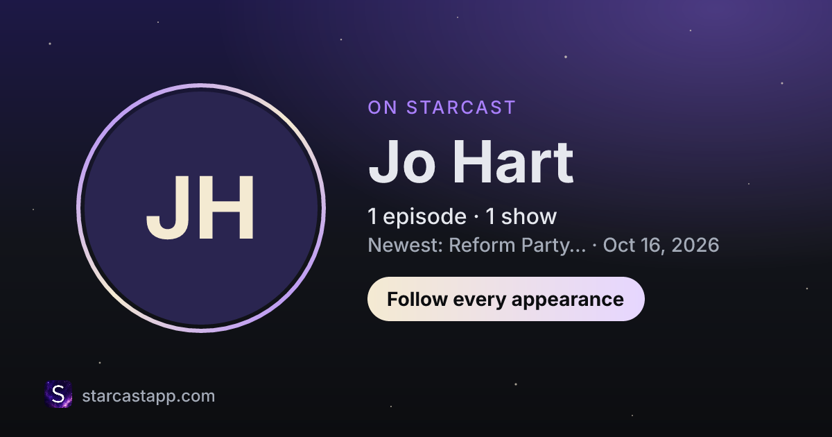 The preview card for Jo Hart