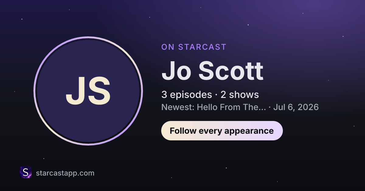 The preview card for Jo Scott