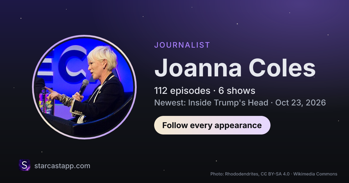 The preview card for Joanna Coles