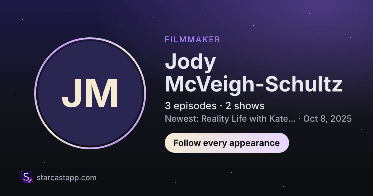 The preview card for Jody McVeigh-Schultz