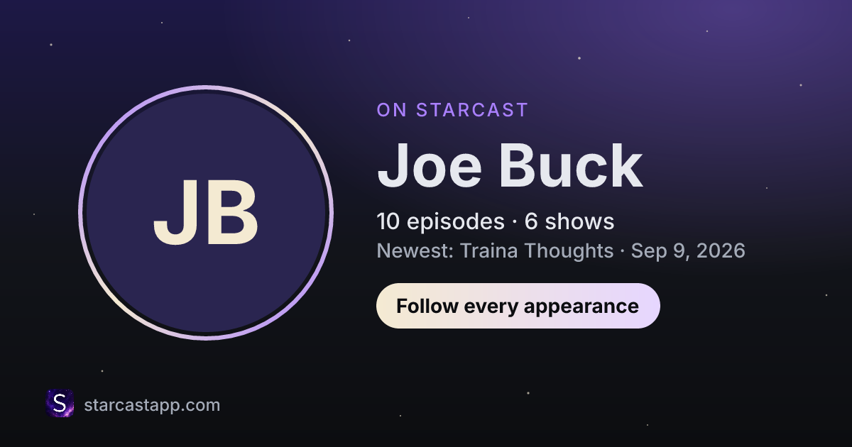 The preview card for Joe Buck