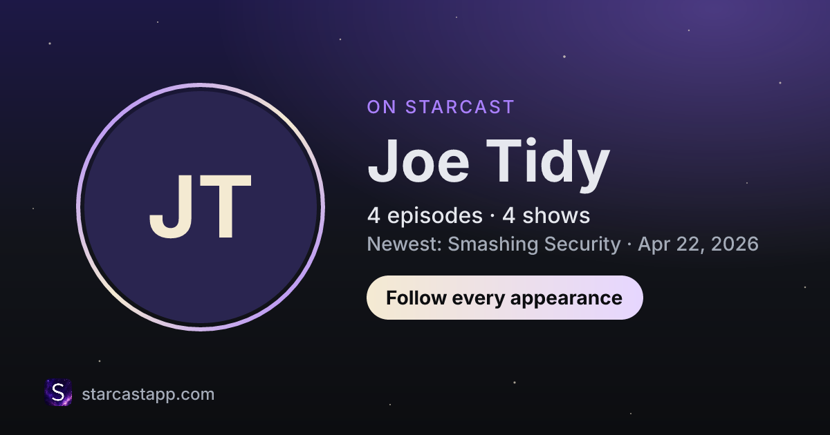 The preview card for Joe Tidy