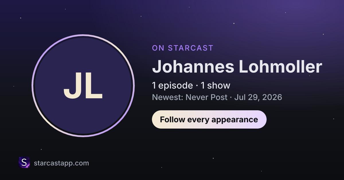 The preview card for Johannes Lohmoller
