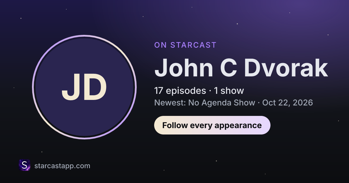 The preview card for John C Dvorak