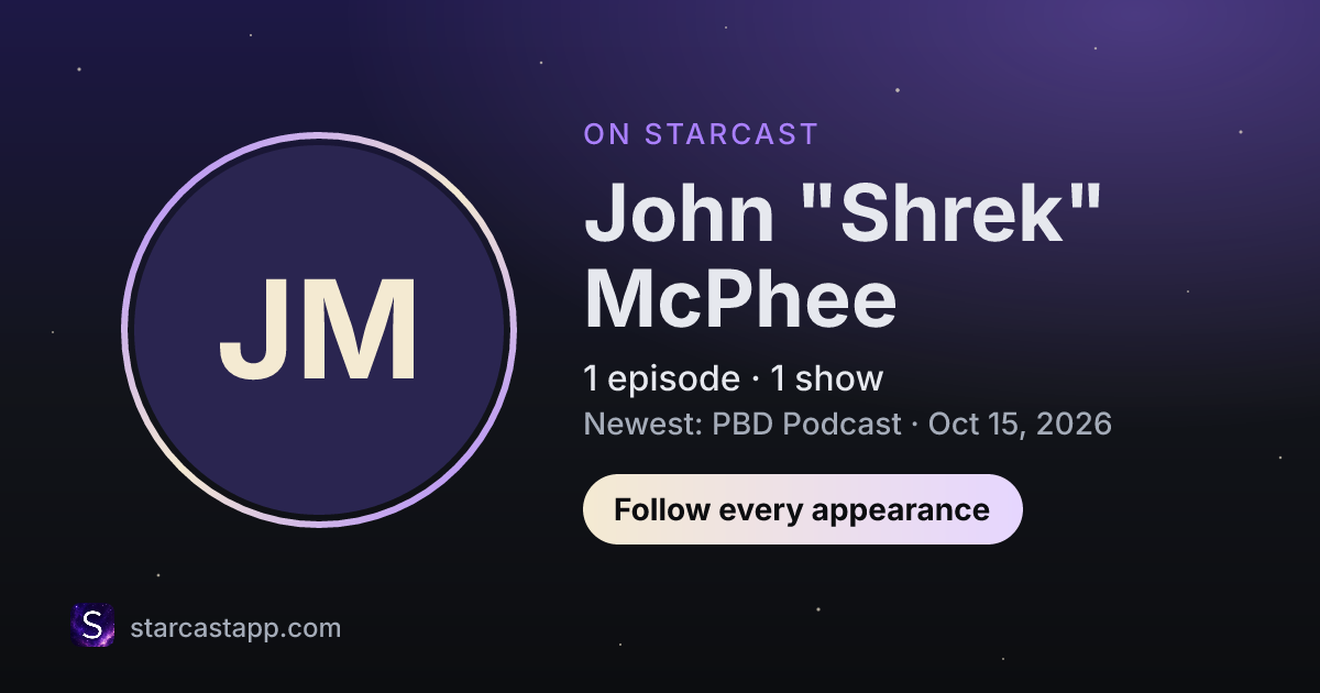 The preview card for John "Shrek" McPhee