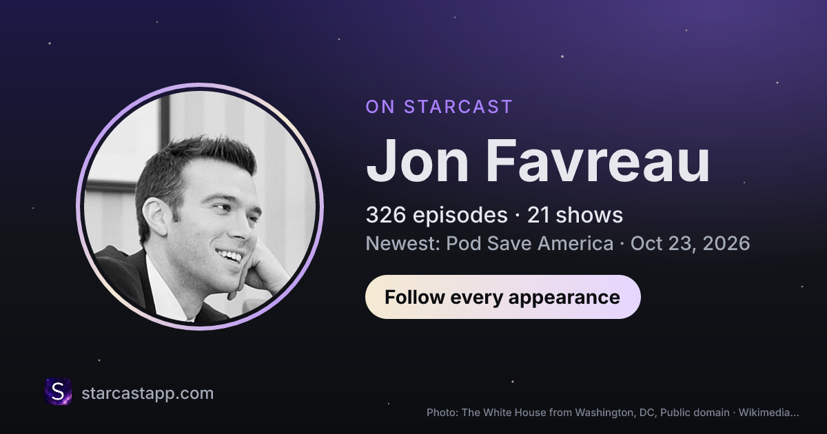 The preview card for Jon Favreau