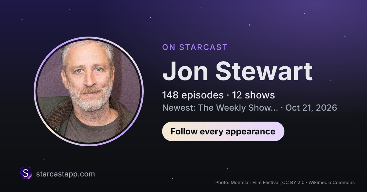 The preview card for Jon Stewart