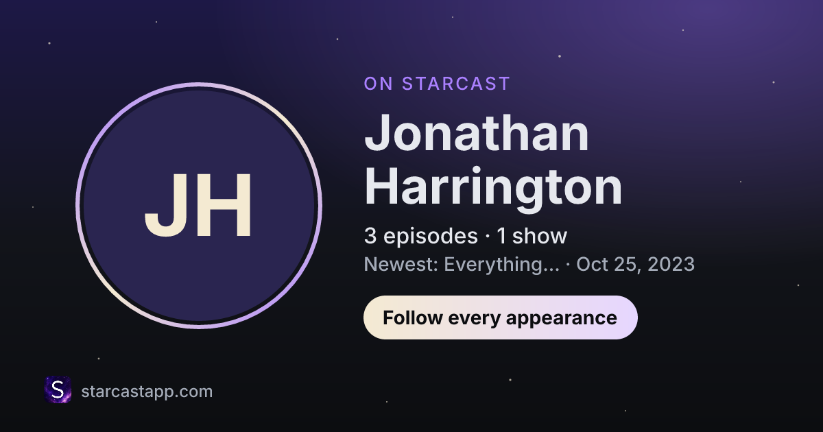 The preview card for Jonathan Harrington