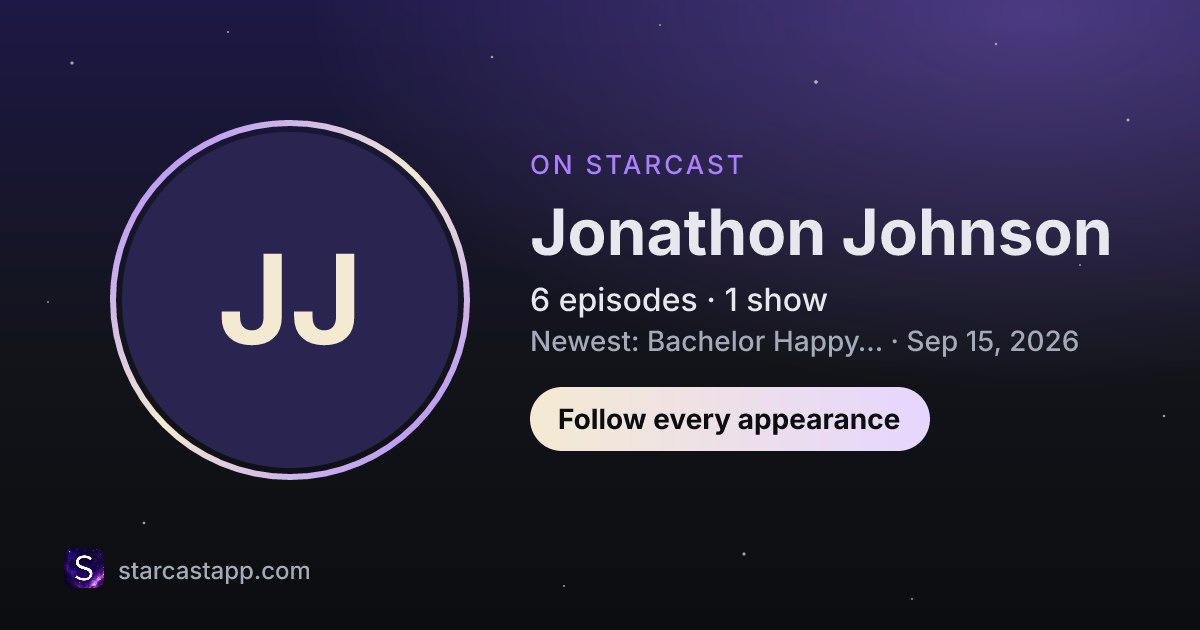 The preview card for Jonathon Johnson