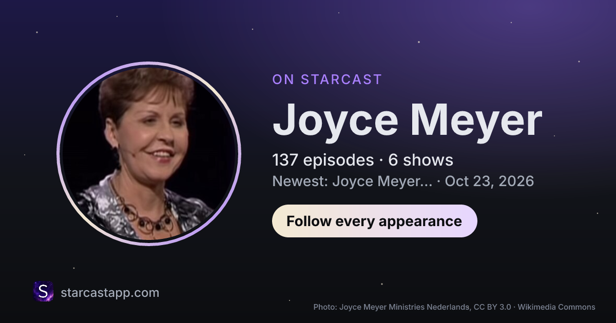 The preview card for Joyce Meyer