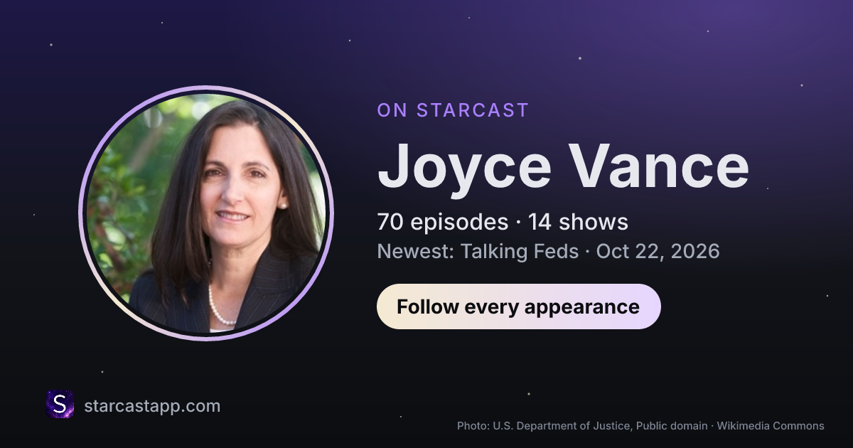 The preview card for Joyce Vance