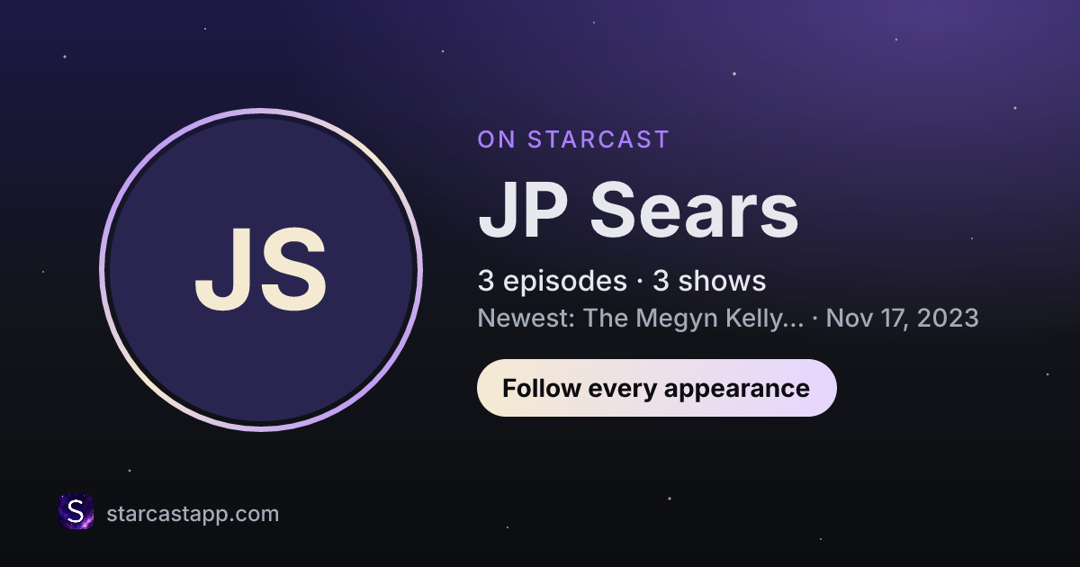 The preview card for JP Sears