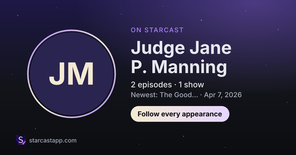 The preview card for Judge Jane P. Manning