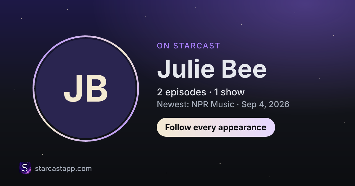The preview card for Julie Bee