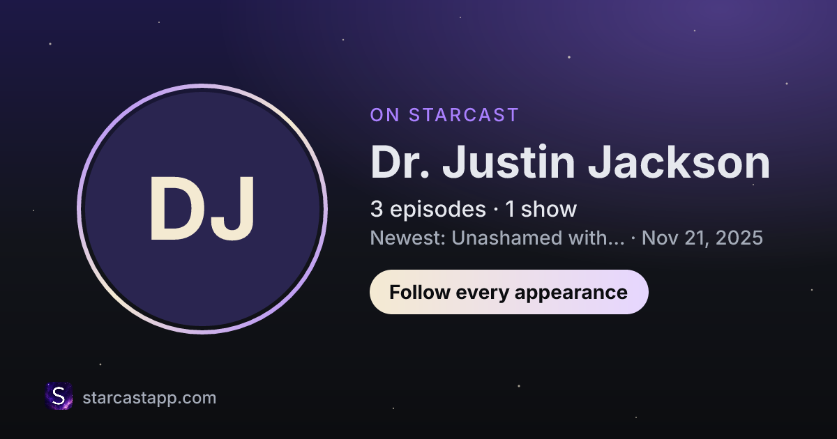 The preview card for Dr. Justin Jackson