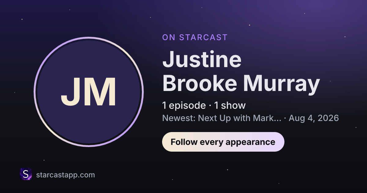 The preview card for Justine Brooke Murray