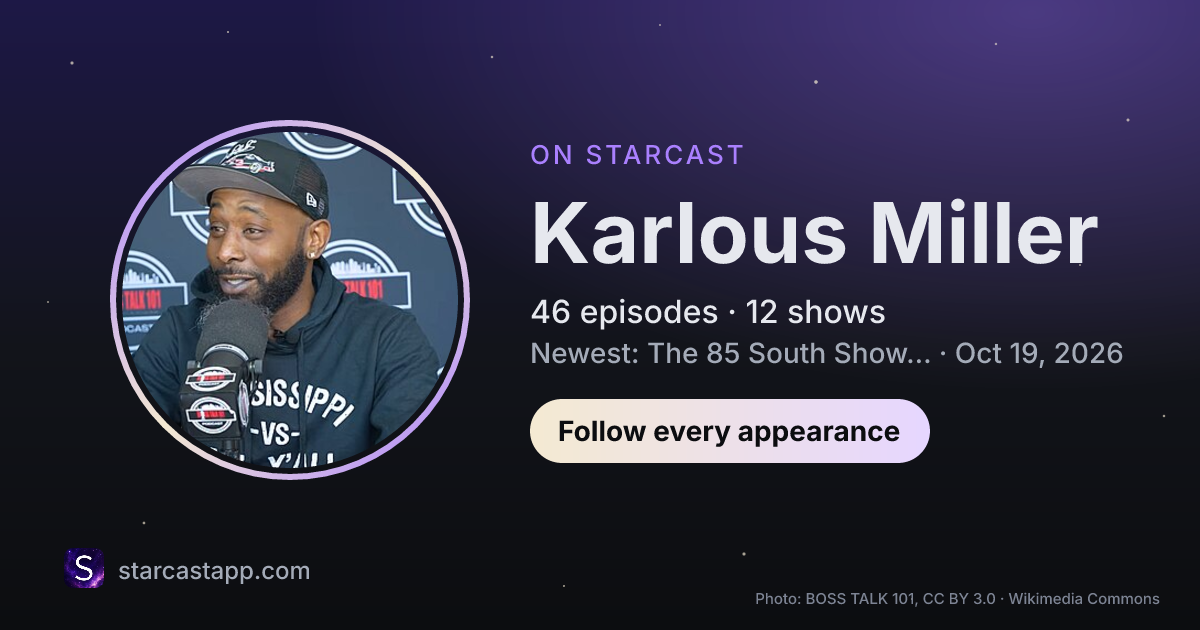 The preview card for Karlous Miller