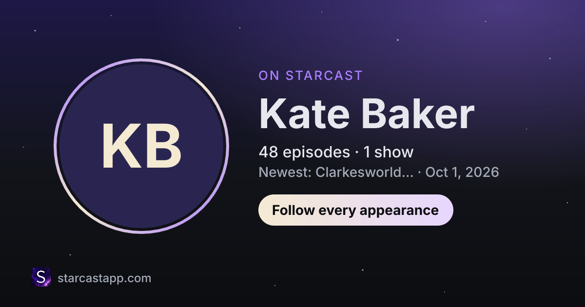 The preview card for Kate Baker
